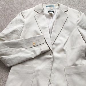 Jcrew off-white lined cotton blazer